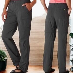 REI Co-op Charcoal Grey Convertible Pants Multipocketed Utility Outdoors Size 16